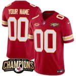 Kansas City Chiefs Custom Red 2023 F.U.S.E. AFC West Champions With "NKH" Patch Vapor Untouchable Limited Stitched Jersey