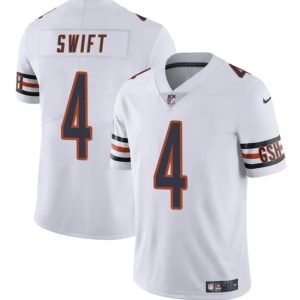 Chicago Bears #4 D¡¯Andre Swift White Vapor Stitched Jersey
