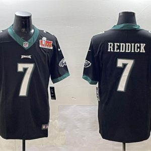 Philadelphia Eagles #7 Haason Reddick Black 2025 Super Bowl LIX Patch Vapor Untouchable Limited Stitched Jersey