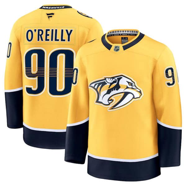 Nashville Predators #90 Ryan O'Reilly Gold 2024-25 Home Stitched Jersey