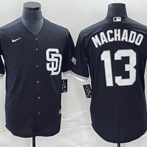 San Diego Padres #13 Manny Machado Black Cool Base Stitched Jersey