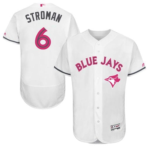 Blue Jays #6 Marcus Stroman White Flexbase Authentic Collection 2016 Mother's Day Stitched Jersey