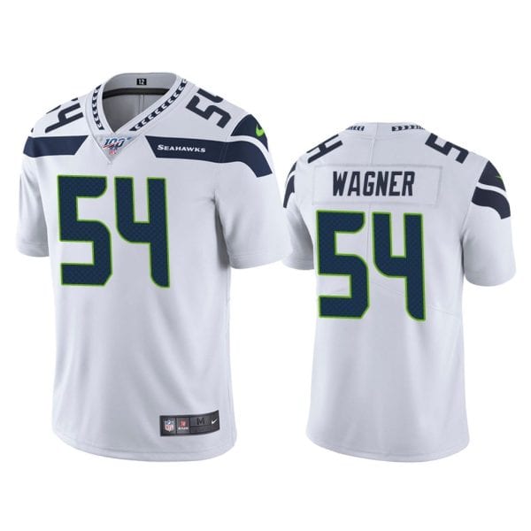 Seahawks #54 Bobby Wagner White Stitched Limited 100th Season Jersey