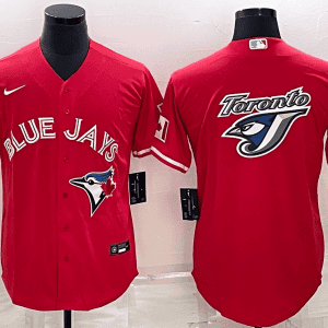 Toronto Blue Jays Red Team Big Logo Cool Base Stitched Jersey