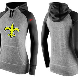 Nike New Orleans Saints Performance Hoodie Grey Black_2