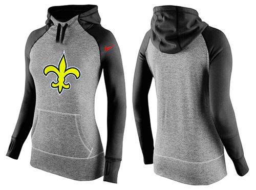 Nike New Orleans Saints Performance Hoodie Grey Black_2