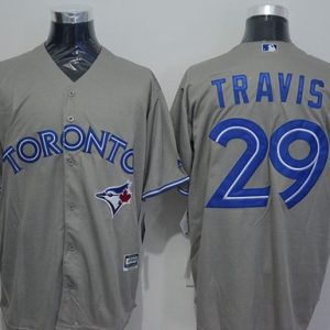 Blue Jays #29 Devon Travis Grey New Cool Base Stitched Jersey