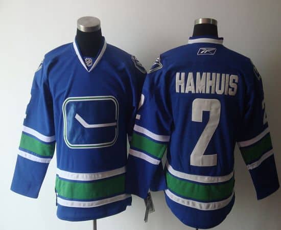 Canucks #2 Hamhuis Blue Third Stitched Jersey