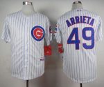 Cubs #49 Jake Arrieta White Home Cool Base Stitched Jersey