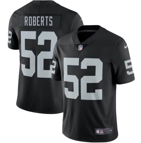 Las Vegas Raiders #52 Elandon Roberts Black 2025 Vapor Stitched Jersey