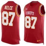 Kansas City Chiefs #87 Travis Kelce Red Tanktop Stitched Jersey