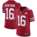 San Francisco 49ers #16 Joe Montana Red Super Bowl LIV Vaper Untouchable Limited Stitched Jersey