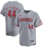 Cincinnati Reds #44 Elly De La Cruz Gray Away Limited Stitched Jersey