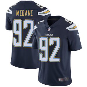 Los Angeles Chargers #92 Brandon Mebane Navy Blue Vapor Untouchable Limited Stitched Jersey