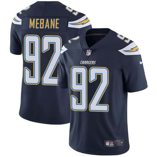 Los Angeles Chargers #92 Brandon Mebane Navy Blue Vapor Untouchable Limited Stitched Jersey