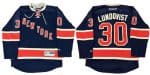 New York Rangers #30 Henrik Lundqvist Navy Stitched Jersey