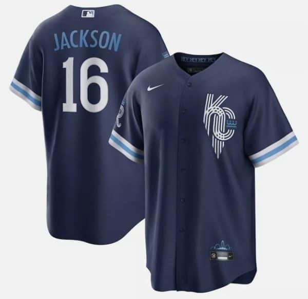 Kansas City Royals #16 Bo Jackson Navy City Connect Cool Base Stitched Jersey