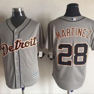 Tigers #28 J. D. Martinez Grey New Cool Base Stitched Jersey