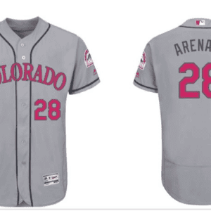 Colorado Rockies #28 Nolan Arenado Gray Flexbase Stitched Jersey