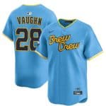 Milwaukee Brewers #28 Andrew Vaughn Powder Blue City Connect Limited Stitched Jersey