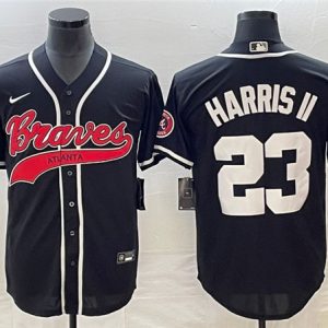 Atlanta Braves #23 Michael Harris II Black Cool Base Stitched Jersey