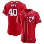Washington Nationals #40 Josiah Gray Red Flex Base Stitched Jersey
