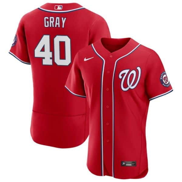 Washington Nationals #40 Josiah Gray Red Flex Base Stitched Jersey