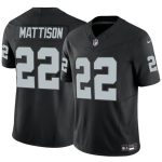 Las Vegas Raiders #22 Alexander Mattison Black 2024 F.U.S.E. Vapor Stitched Jersey