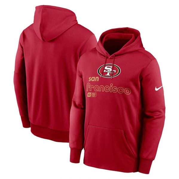 San Francisco 49ers Red Performance Pullover Hoodie