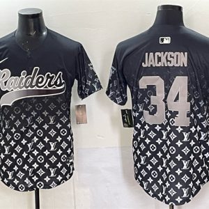 Las Vegas Raiders #34 Bo Jackson Black Limited Stitched Jersey