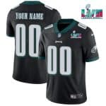 Philadelphia Eagles Active Player Custom Black Super Bowl LVII Patch Vapor Untouchable Limited Stitched Football Jersey
