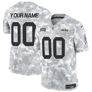 New York Jets Custom Arctic Camo 2024 F.U.S.E. Salute To Service Limited Stitched Jersey
