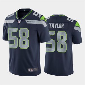 Seattle Seahawks #58 Darrell Taylor Navy Vapor Untouchable Limited Stitched Jersey