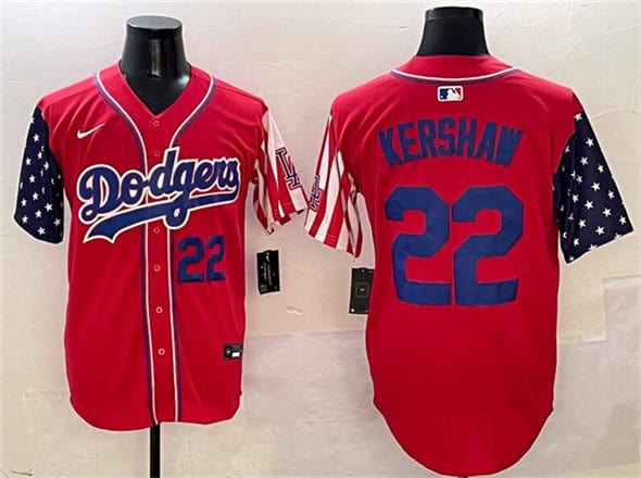 Los Angeles Dodgers #22 Clayton Kershaw Red Limited Stitched Jersey