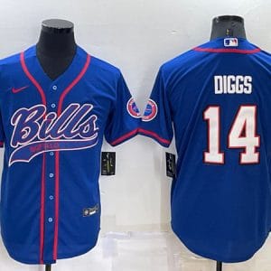 Buffalo Bills #14 Stefon Diggs Royal Cool Base Stitched Baseball Jersey
