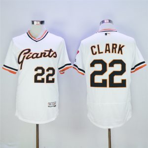 San Franciscoc Giants #22 Will Clark White Throwback Flexbase Stitched Jersey