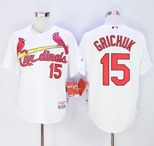 Cardinals #15 Randal Grichuk White Cool Base Stitched Jersey