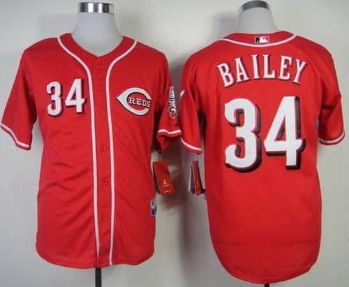 Reds #34 Homer Bailey Red Cool Base Stitched Jersey