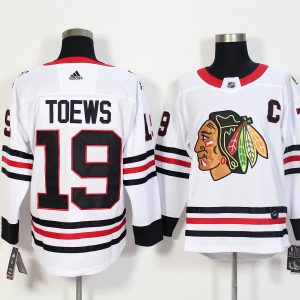Chicago Blackhawks #19 Jonathan Toews White Stitched Adidas Jersey