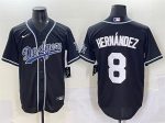 Los Angeles Dodgers #8 Enrique Hernandez Black Fashion Stitched Jersey