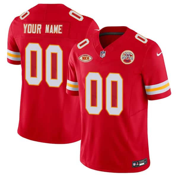 Kansas City Chiefs Custom Red 2023 F.U.S.E. With "NKH" Patch Vapor Untouchable Limited Stitched Jersey