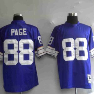 Mitchell Ness Vikings #88 Alan Page Purple Stitched Throwback Jersey
