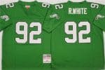 Philadelphia Eagles #92 Reggie White Kelly Green Throwback Stitched Jersey
