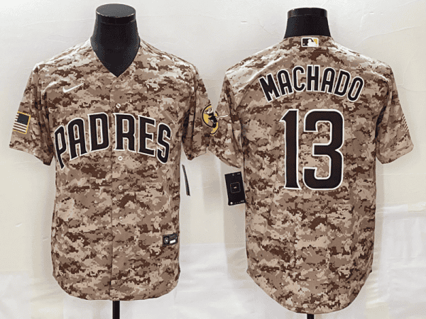 San Diego Padres #13 Manny Machado Camo Cool Base Stitched Jersey