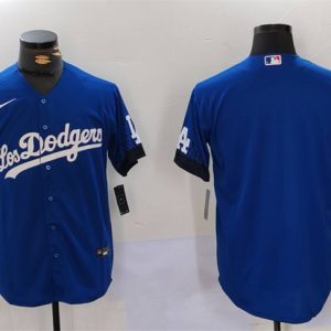 Los Angeles Dodgers Blank Blue City Connect Cool Base Stitched Jersey