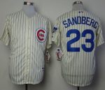 Cubs #23 Ryne Sandberg Cream 1969 Turn Back The Clock Stitched Jersey