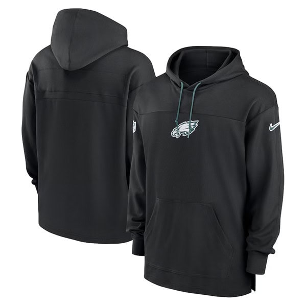 Philadelphia Eagles Black Performance Pullover Hoodie