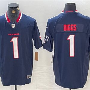 Houston Texans #1 Stefon Diggs Navy F.U.S.E. Vapor Limited Stitched Jersey