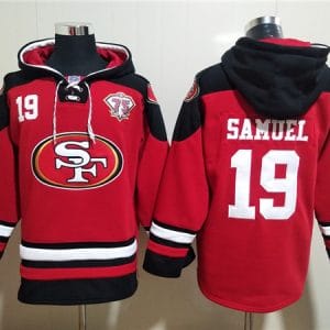 San Francisco 49ers #19 Deebo Samuel Red Ageless Must-Have Lace-Up Pullover Hoodie