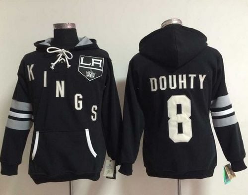 Los Angeles Kings #8 Drew Doughty Black Old Time Heidi Hoodie